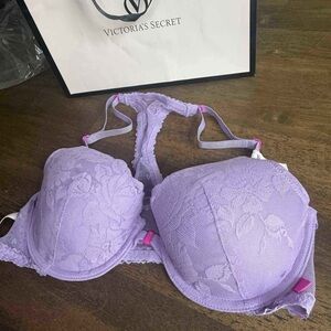 Victoria's Secret Light Purple Lace Bra 36 C